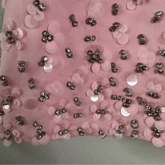 NWT SIMKHAI Ziva Embellished Crepe Mini Dress SZ US 6 - Picture 5 of 9